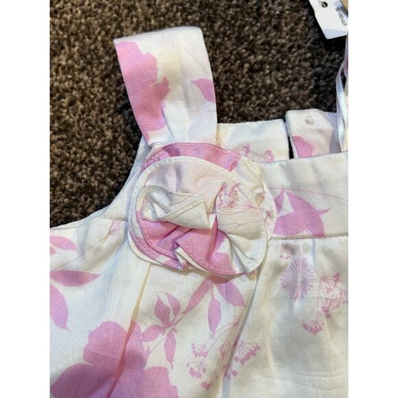 Les Bébé de Florian’s Dress 100% Cotton 6 Months Pink & White Made In France - Picture 3 of 6